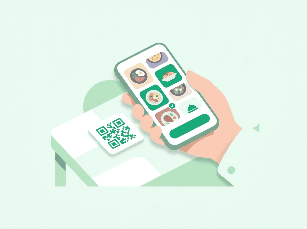 Guests scan the code with their phone, browse the menu in their language and order directly. That simple.